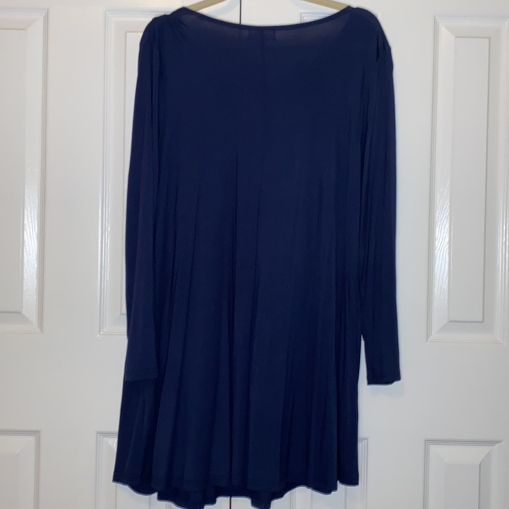 NWT PIKO Long Sleeve Shift Dress - Navy - Picture 4 of 4